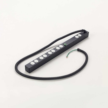 Lowell Power Strip, Switched, 5-20R, Hardwire, 6 ft. ACS-2010-RPC-HW